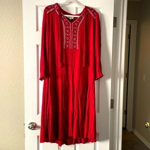Red Long Sleeve Dress
